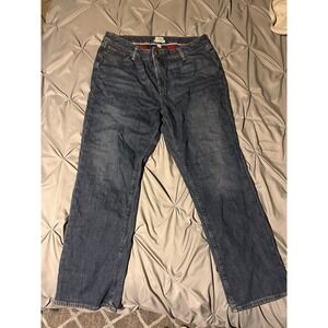 Vintage LL Bean Jeans Favorite Fit Plaid Fleece Lined Leg Y2K Women Sz 18